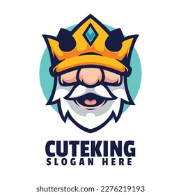 Cute King Mascot Logo Design