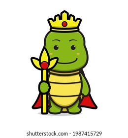 Personaje de la mascota de la tortuga real cutáneo sostiene ilustración del icono vectorial de la caricatura del personal. Diseño aislado en blanco. Estilo de caricatura plano.