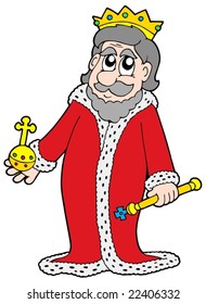 Cute king - vector illustration.