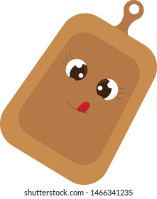 Cute kitchen board, illustration, vector on white background.