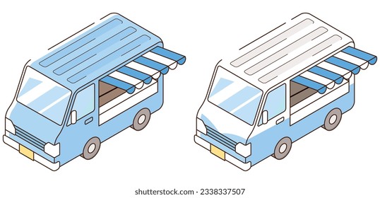 Coche de cocina. Ilustración vectorial