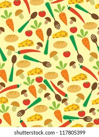cute kitchen pattern design. vector illustration