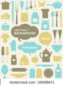 cute kitchen pattern. vector illustration