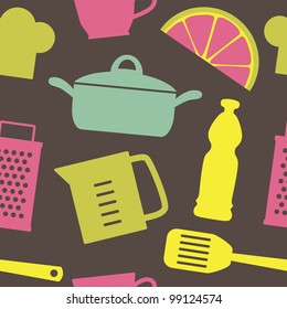 cute kitchen pattern. vector illustration