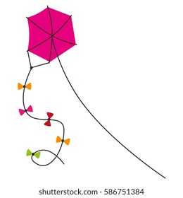 cute kite flying icon