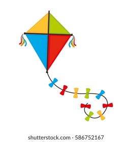 cute kite flying icon