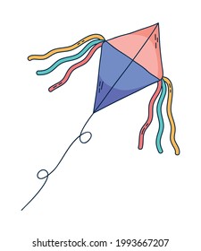 cute kite icon on background