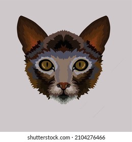 ilustración vectorial de kitten lindo