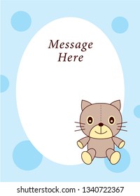 cute kitten cat baby arrival greeting card