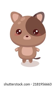 Cute kitten character in vector style