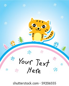 cute kitten christmas card