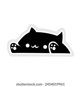Cute kitten design, can be used as a sticker