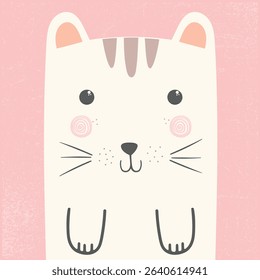 Cute Kitten Graphic Illustration Vector