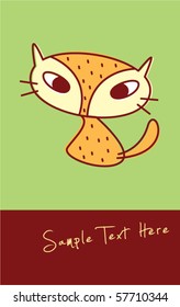 cute kitten greeting card