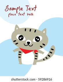 cute kitten greeting card