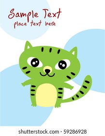 cute kitten greeting card