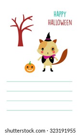 cute kitten happy halloween tag