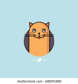 Cute kitten icon