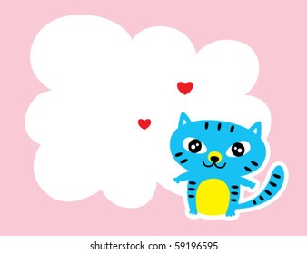 cute kitten love message