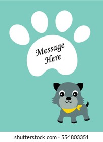 cute kitten message card