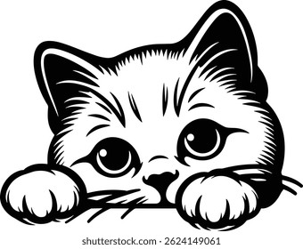 Cute Kitten Peeking Out design