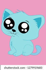 cute kitten vector