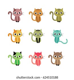 cute kitten vector collection