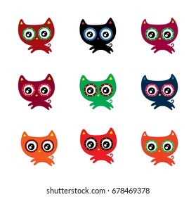 cute kitten vector collection