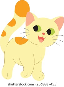 Cute Kitten Vector Illustration Stock