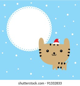 cute kitten in xmas