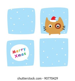 cute kitten in xmas window