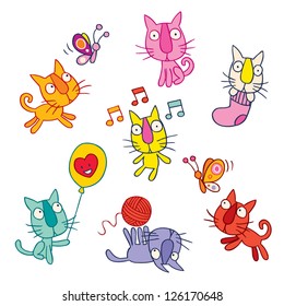 cute kittens set