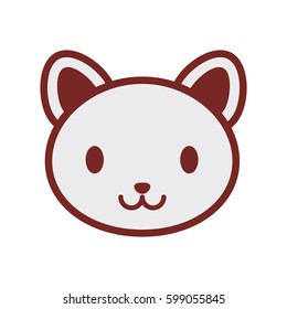 cute kittie face image vector illustration eps 10