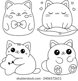 Cute Kitty Squishmallow - Farbseite