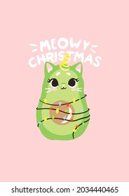 cute kitty avocado print! Hand-drawn graphics! Christmas lettering.
You can use it as a print on clothes, a poster, a sticker or whatever you like!