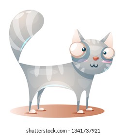 Cute kitty, cat characters - cartoon illustration. Vector eps 10
