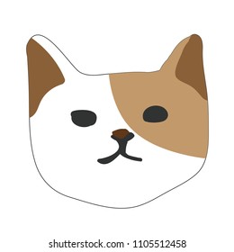 Cute kitty cat face nursery animal pet