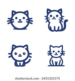 Cute Kitty Cat vector Design