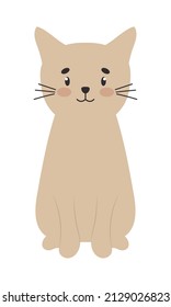icono lindo del gatito sobre fondo blanco