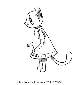Cute kitty image/ Vector illustration