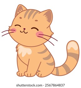 cute kitty kids illustration vector