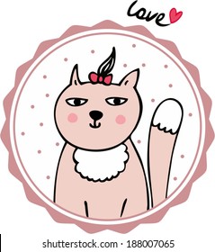 cute kitty, label collection
