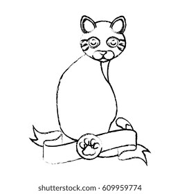 cute kitty mascot icon