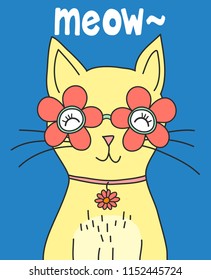 Cute kitty vector design