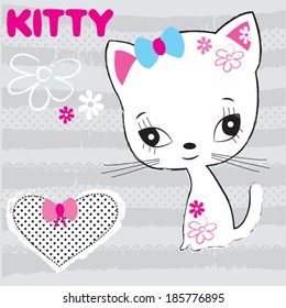 cute kitty vector illustration