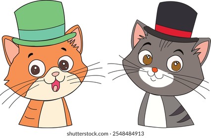 A Cute Kitty Wearing Hat