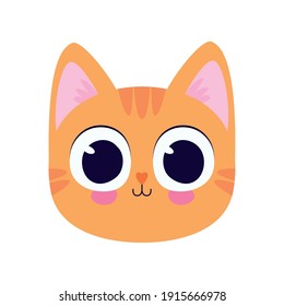 lindo gatito en un diseño de ilustración vectorial de fondo blanco