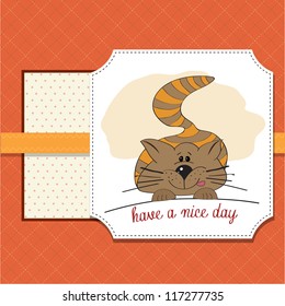 cute kitty wishes you a nice day