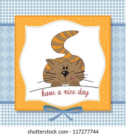 cute kitty wishes you a nice day