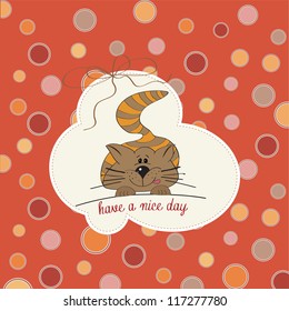 cute kitty wishes you a nice day